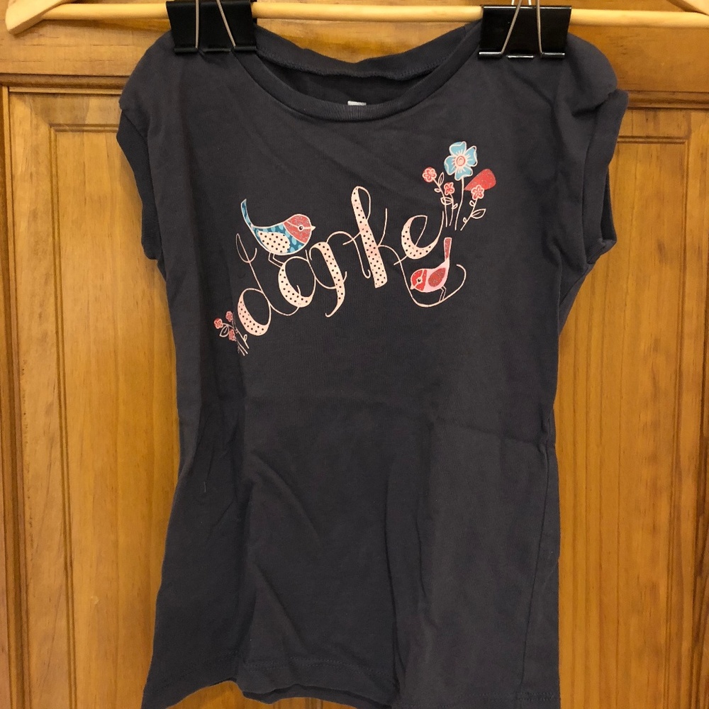 Tea Collection Girls Tank/T-Shirt "Danke" Size 6